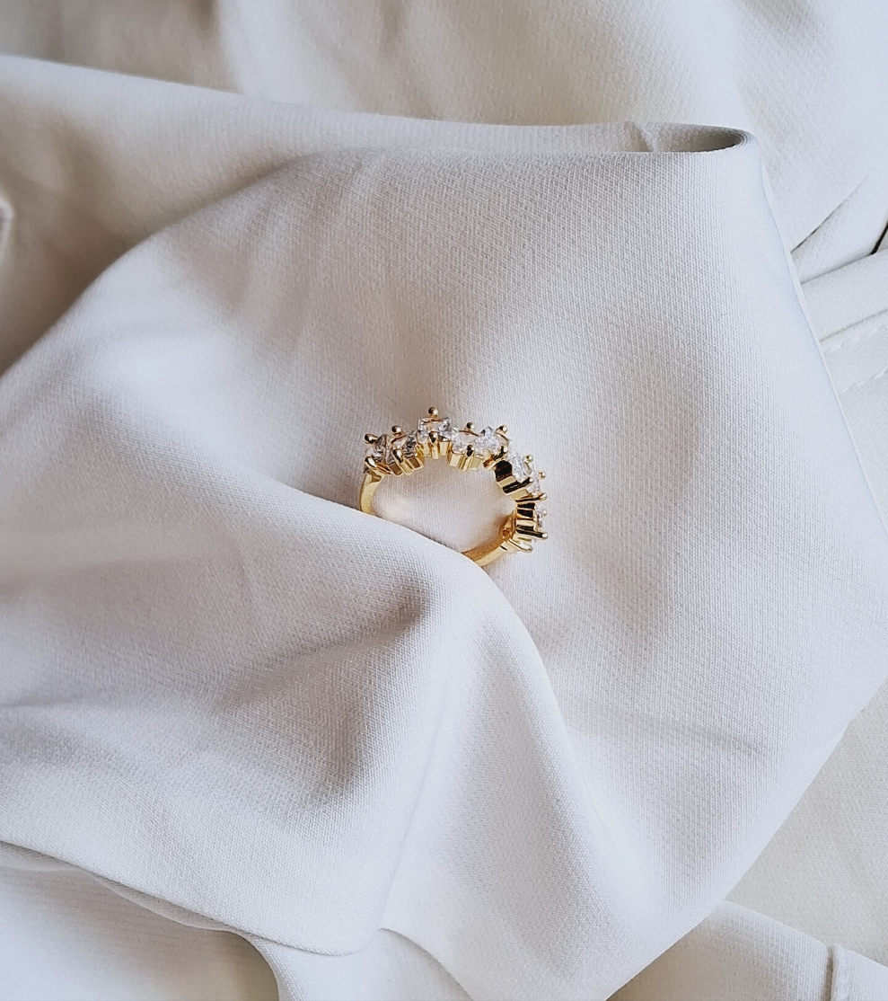 Ivy adjustable ring || 18K Gold-Plated waterproof-Step - Up