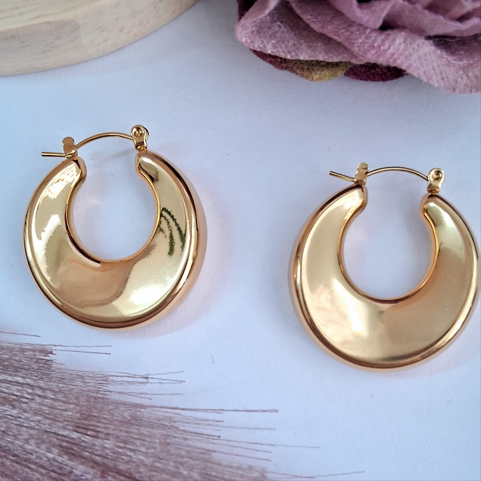 Loren Hoops Earrings || Waterproof-Step - Up