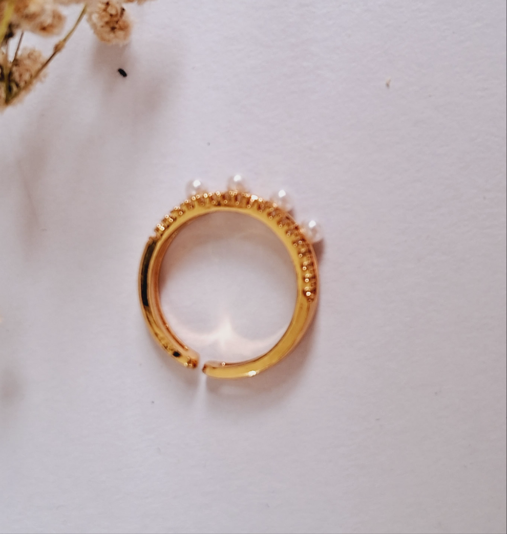 Ria Adjustable Ring || 18K Gold-Plated waterproof