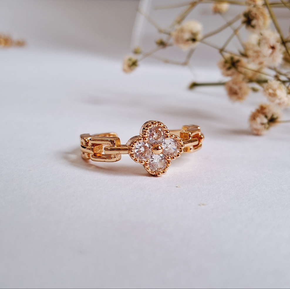 Iva Adjustable Ring || Waterproof 18k-Gold Plated
