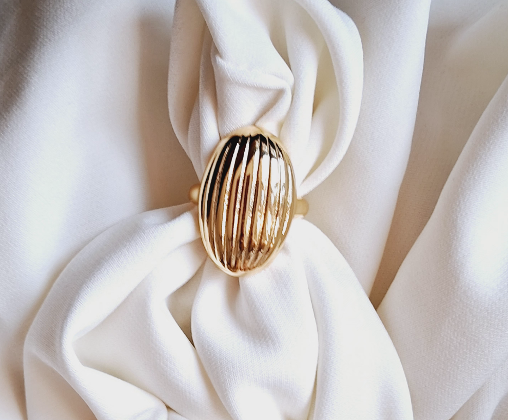 Bold adjustable ring || 18K Gold-Plated waterproof