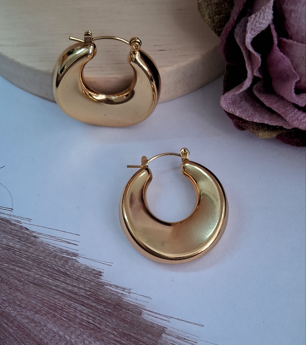 Loren Hoops Earrings || Waterproof-Step - Up