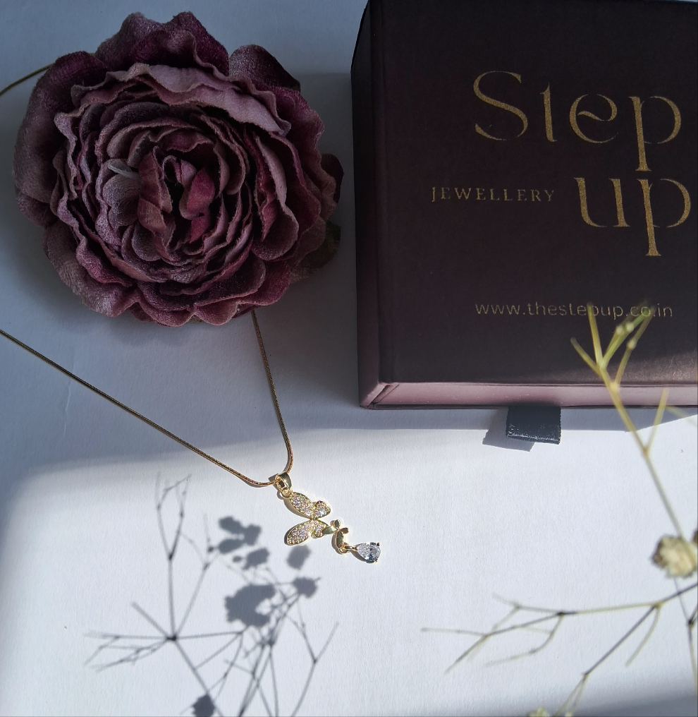 Aether Necklace || 18K Gold-Plated-Step - Up