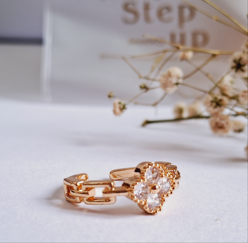 Iva Adjustable Ring || Waterproof 18k-Gold Plated