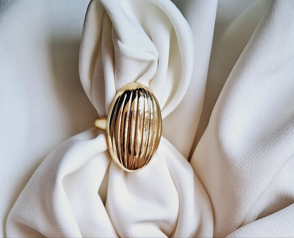 Bold adjustable ring || 18K Gold-Plated waterproof