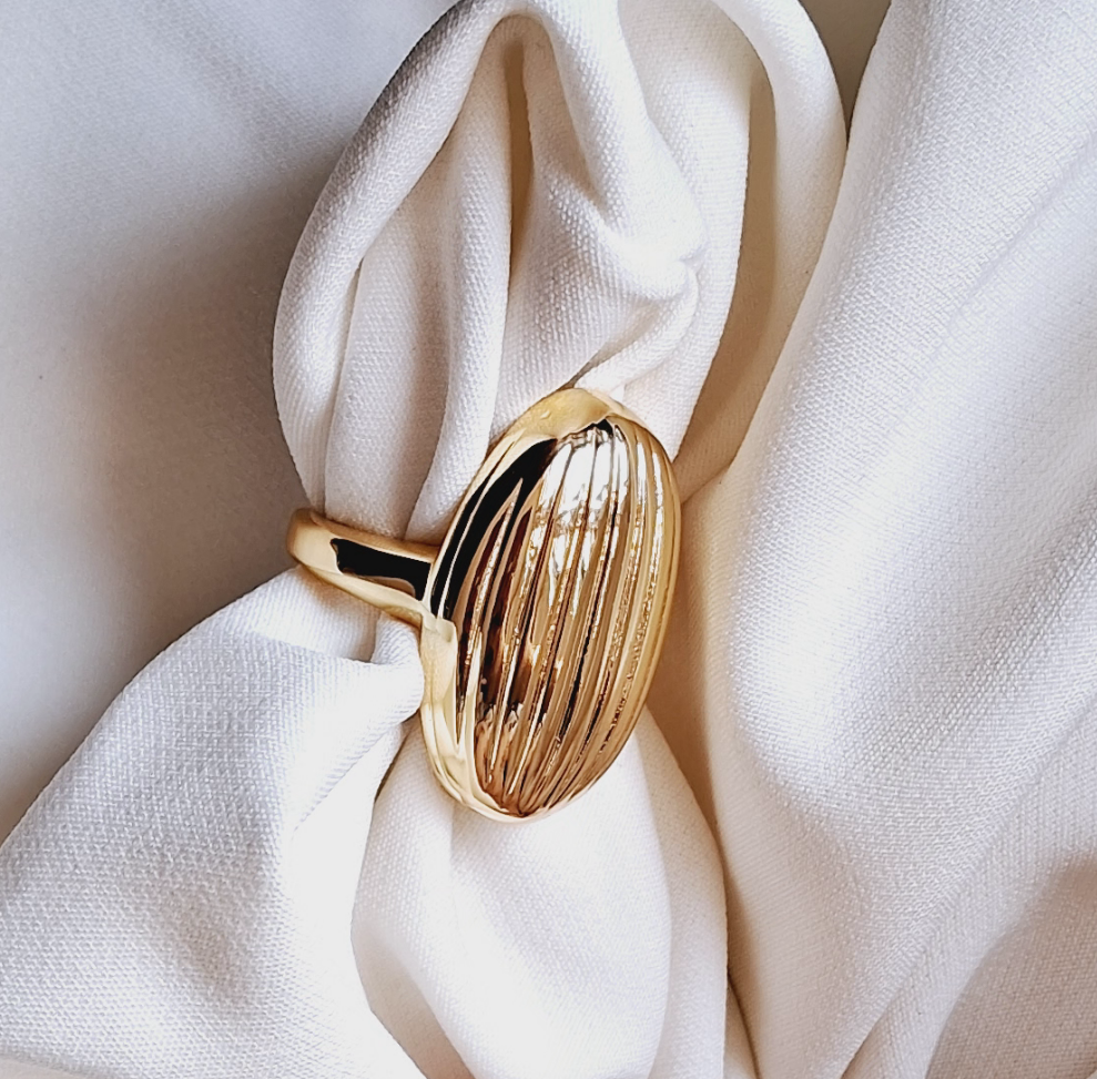 Bold adjustable ring || 18K Gold-Plated waterproof