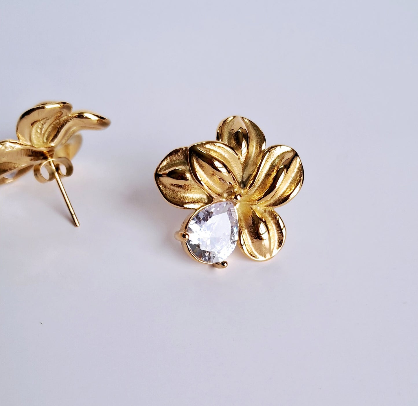Tiara Earrings | 18K Gold Plated-Step - Up