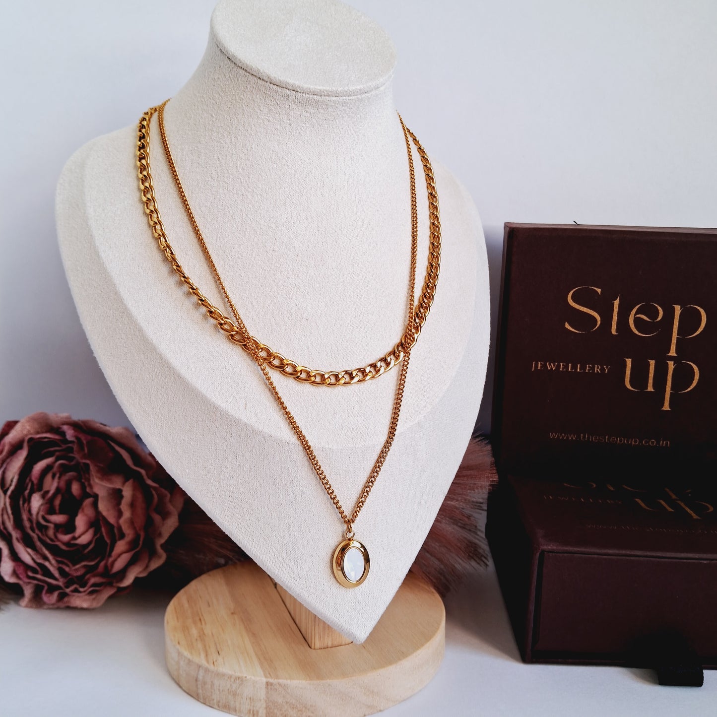 Luna double layer necklace-Step - Up