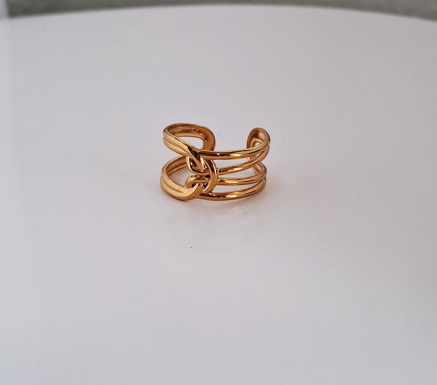 Luna Grace Adjustable Ring | 18K Gold-Plated
