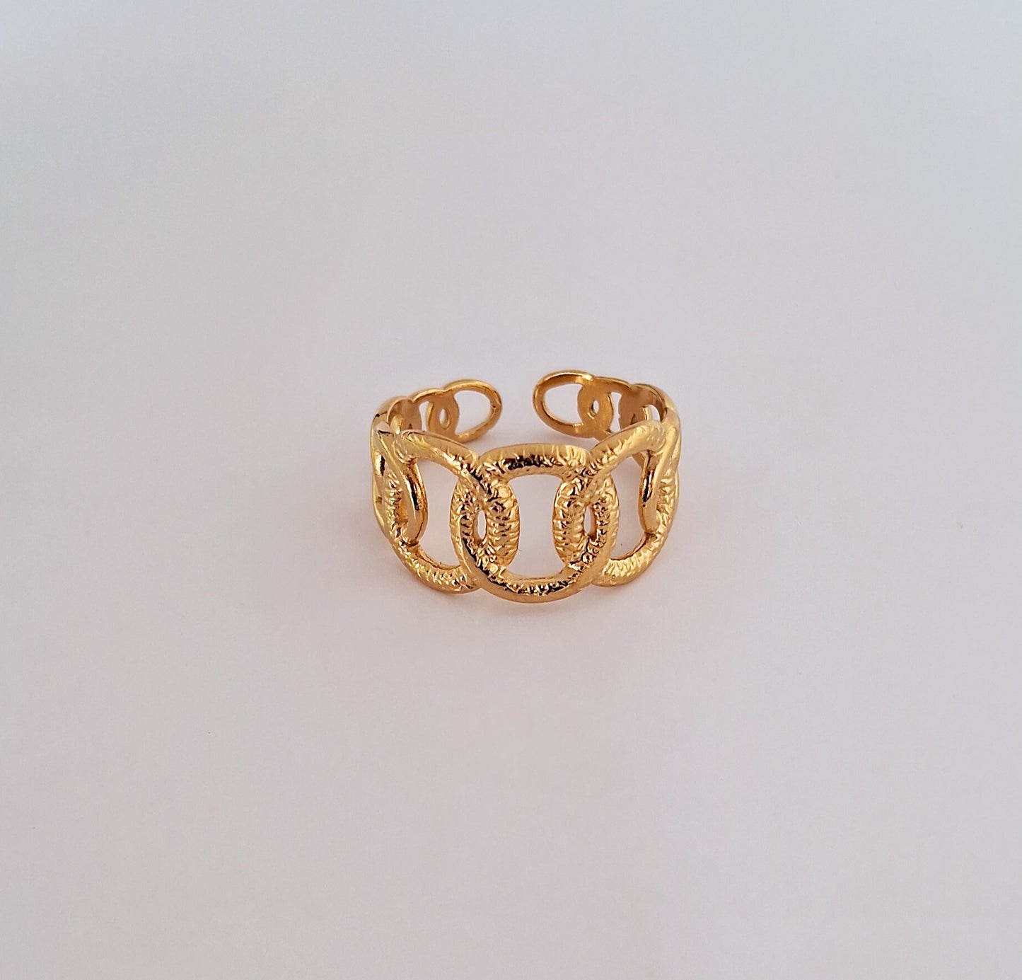Zara Blaze Adjustable Ring | 18K Gold-Plated-Step - Up