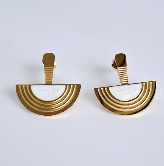 Moon Earrings | 18K Gold Plated-Step - Up
