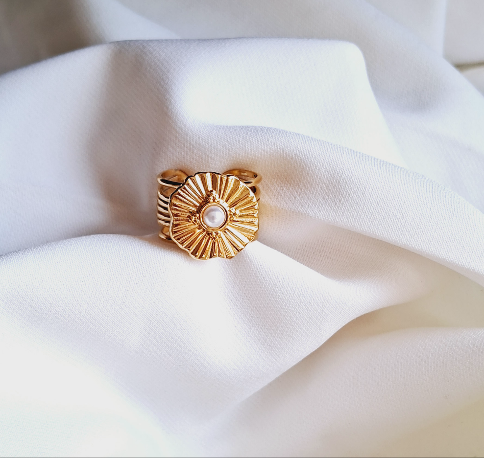 Aura adjustable Ring || 18K Gold-Plated waterproof-Step - Up