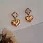 Heart Drop earrings || 18K Gold-Plated waterproof