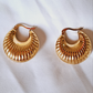 Lustre Hoops  || 18k-Gold Plated-Step - Up
