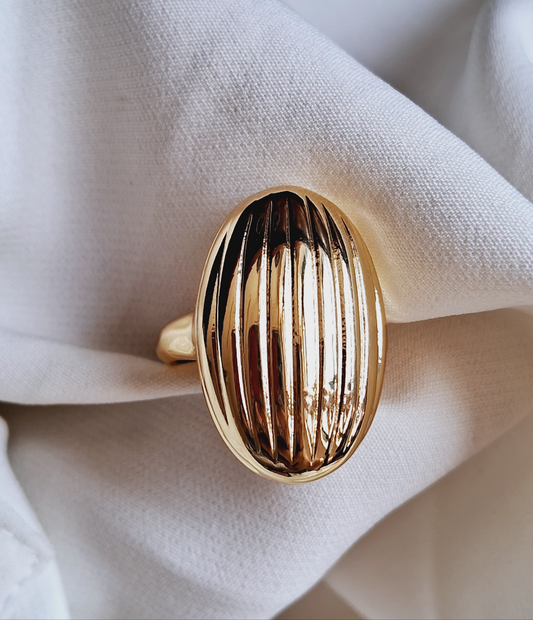 Bold adjustable ring || 18K Gold-Plated waterproof