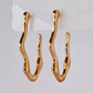 Twisted Drop Earrings | 18K Gold-Plated-Step - Up