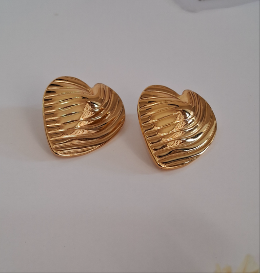 Heart Earrings || 18k-Gold Plated Waterproof-Step - Up