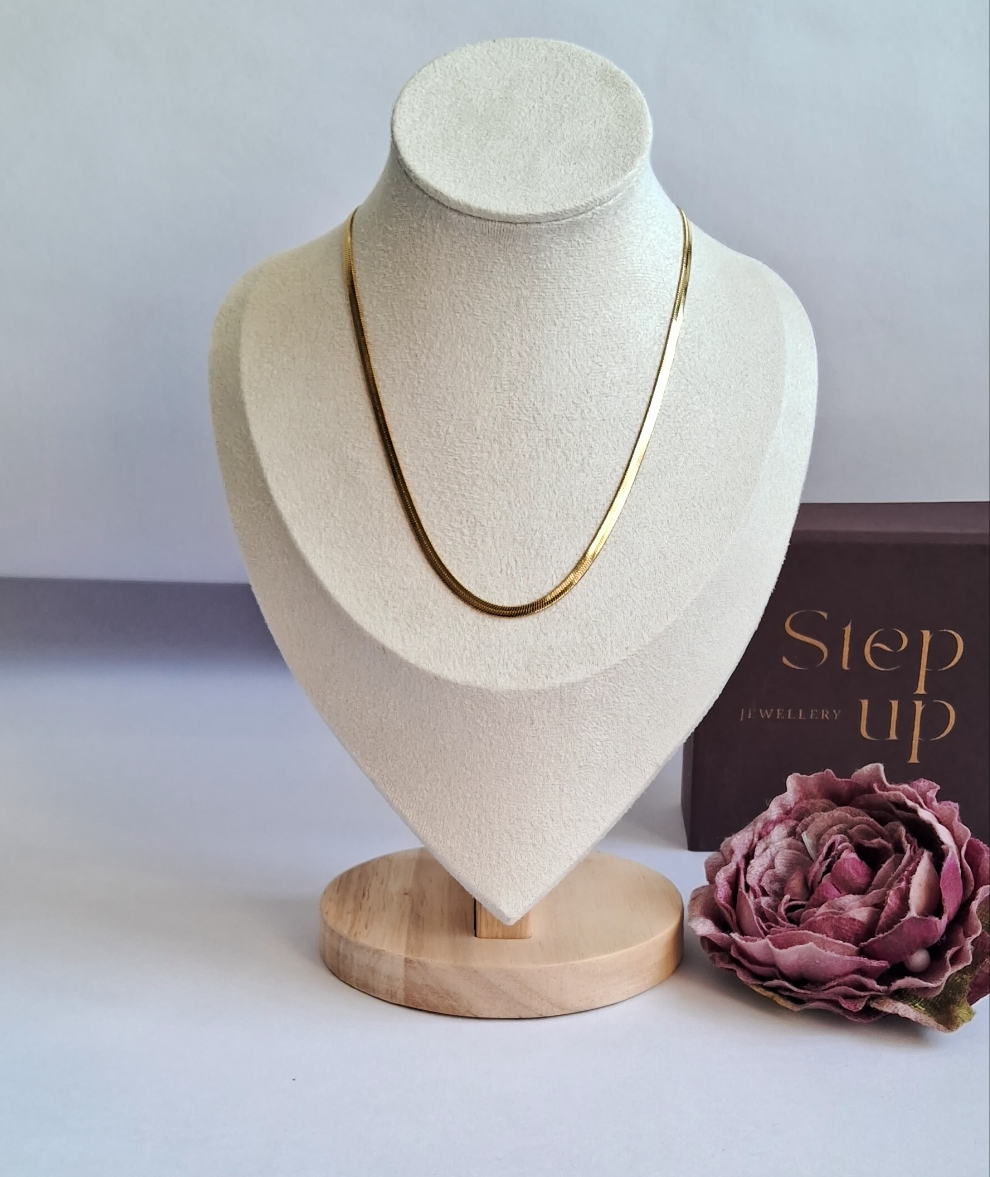 Plain Chain || 18K Gold-Plated-Step - Up