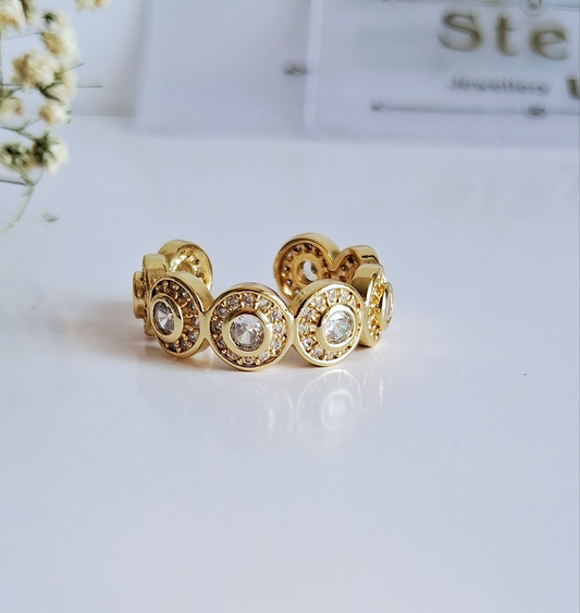 Starlet adjustable ring || 18K Gold-Plated waterproof