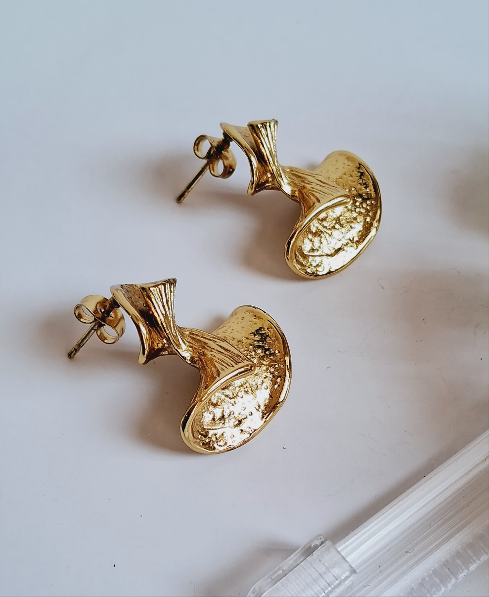 Flare Earrings || 18K Gold-Plated-Step - Up