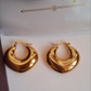 Core hoop earrings || 18k-Gold Plated Waterproof-Step - Up
