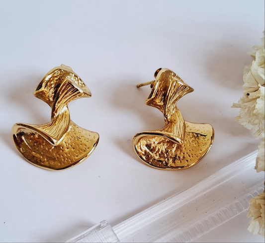 Flare Earrings || 18K Gold-Plated-Step - Up