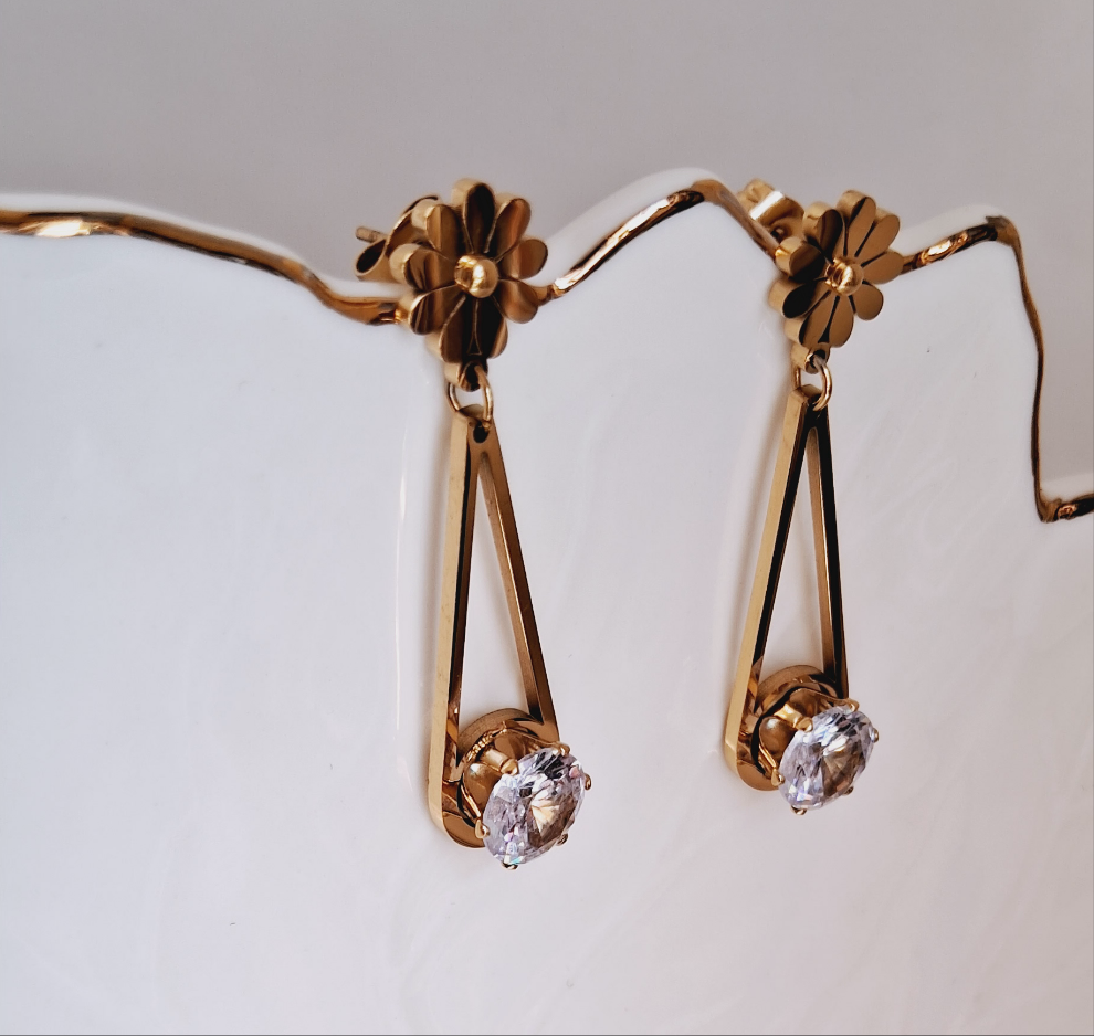 Iris earrings ||18K Gold-Plated waterproof-Step - Up