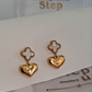 Heart Drop earrings || 18K Gold-Plated waterproof