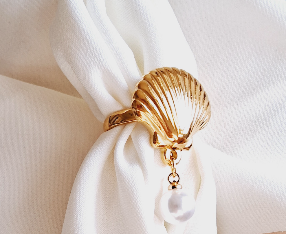 Coral adjustable ring || 18K Gold-Plated waterproof-Step - Up