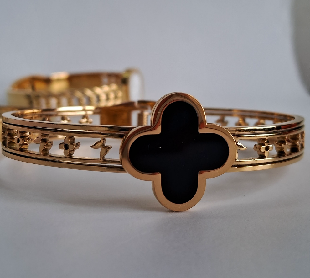 Monet Cuff Bracelet | 18K Gold-Plated-Step - Up