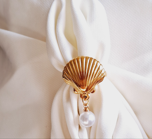 Coral adjustable ring || 18K Gold-Plated waterproof-Step - Up