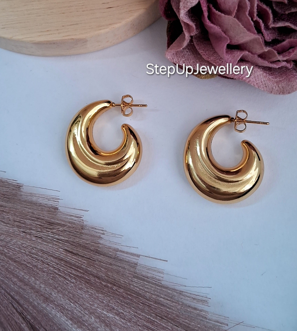 Slay Hoop Earrings || Waterproof-Step - Up