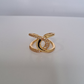 Olivia Adjustable Ring | 18K Gold-Plated-Step - Up
