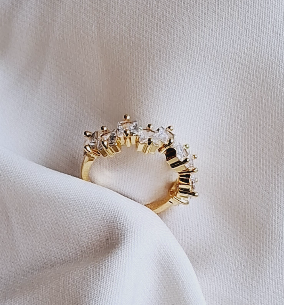 Ivy adjustable ring  || 18K Gold-Plated waterproof-Step - Up