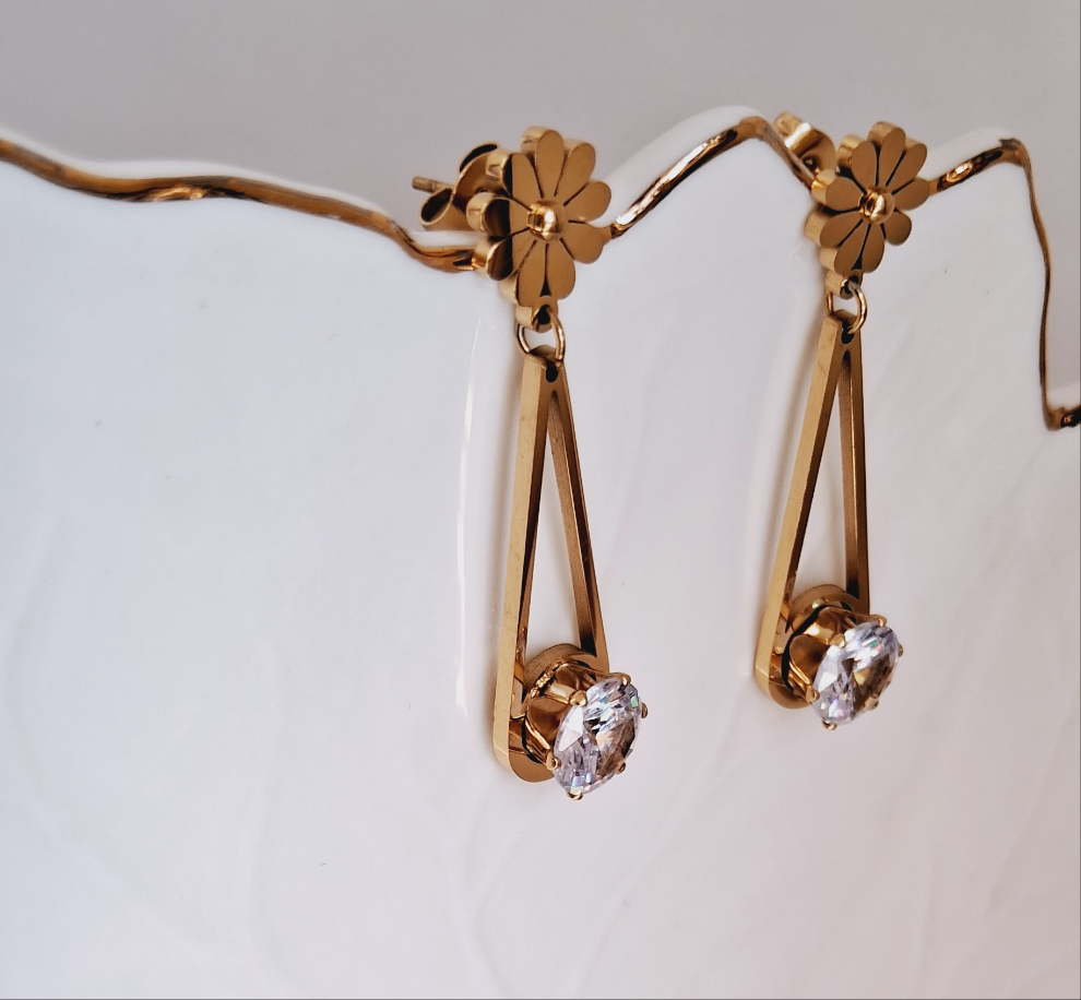 Iris earrings ||18K Gold-Plated waterproof-Step - Up