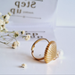 Coral adjustable ring || 18K Gold-Plated waterproof-Step - Up