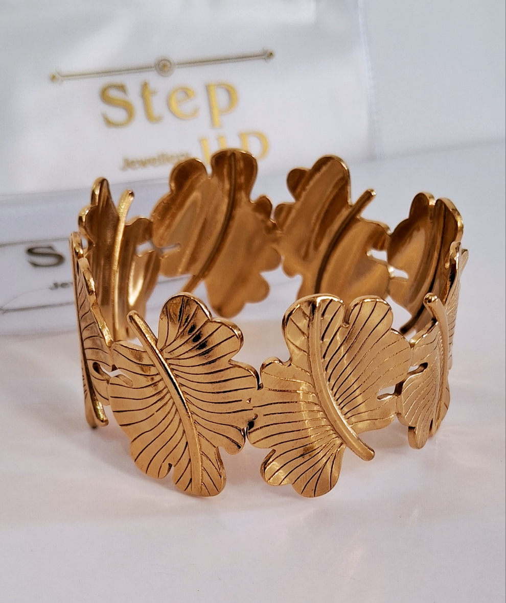 Kelly Cuff Bracelet  || 18K Gold-Plated waterproof-Step - Up