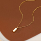 Golden Block Necklace | 18K Gold-Plated-Step - Up