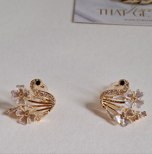 Swans  earrings-Step - Up
