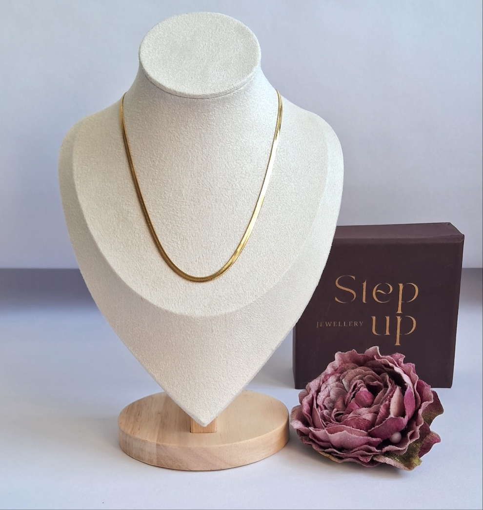 Plain Chain || 18K Gold-Plated-Step - Up