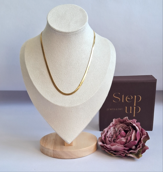 Plain Chain || 18K Gold-Plated-Step - Up