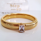 Mia Cuff Bracelet || 18K Gold-Plated waterproof-Step - Up