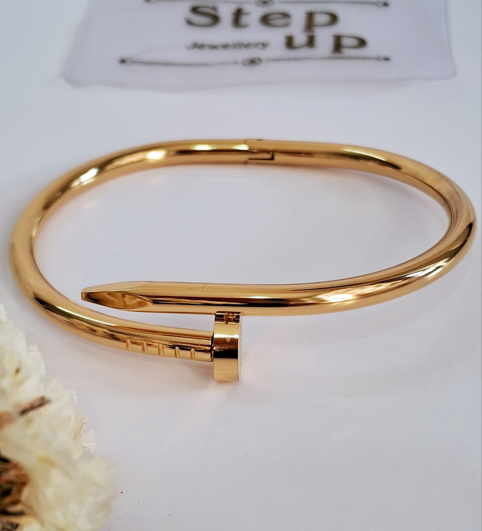 Nail Cuff Bracelet  || 18K Gold-Plated waterproof-Step - Up