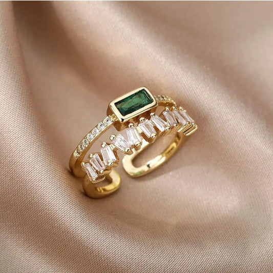 Lily Adjustable Ring | 18K Gold-Plated-Step - Up