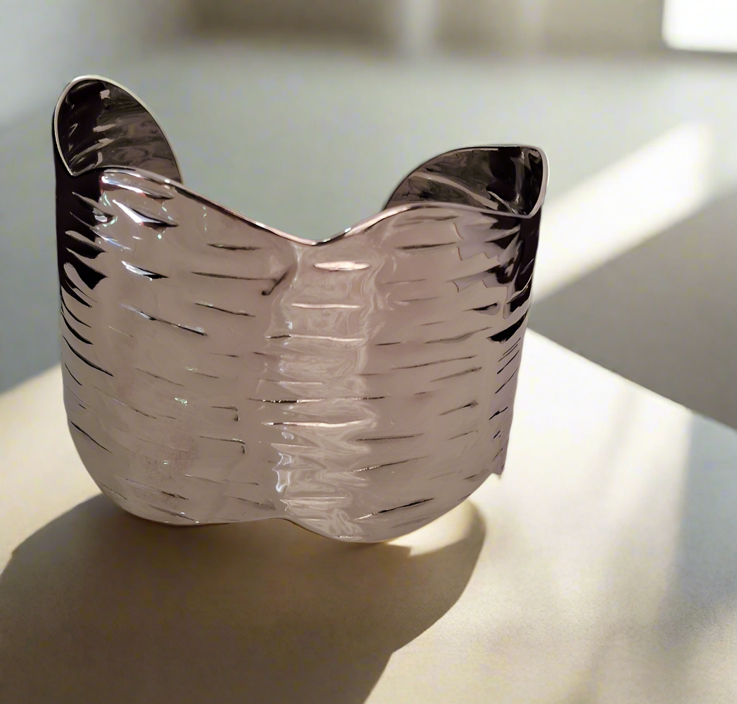 Lustre cuff Bracelet || Silver plated waterproof-Step - Up