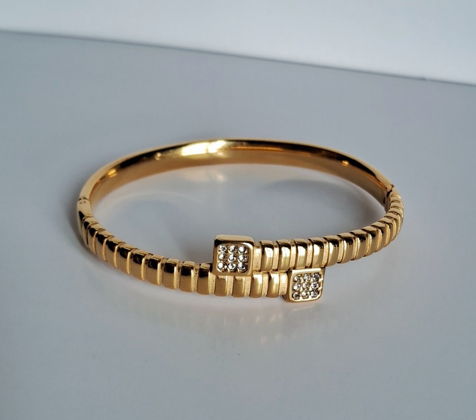 Starlight Cuff Bracelet | 18K Gold Plated-Step - Up