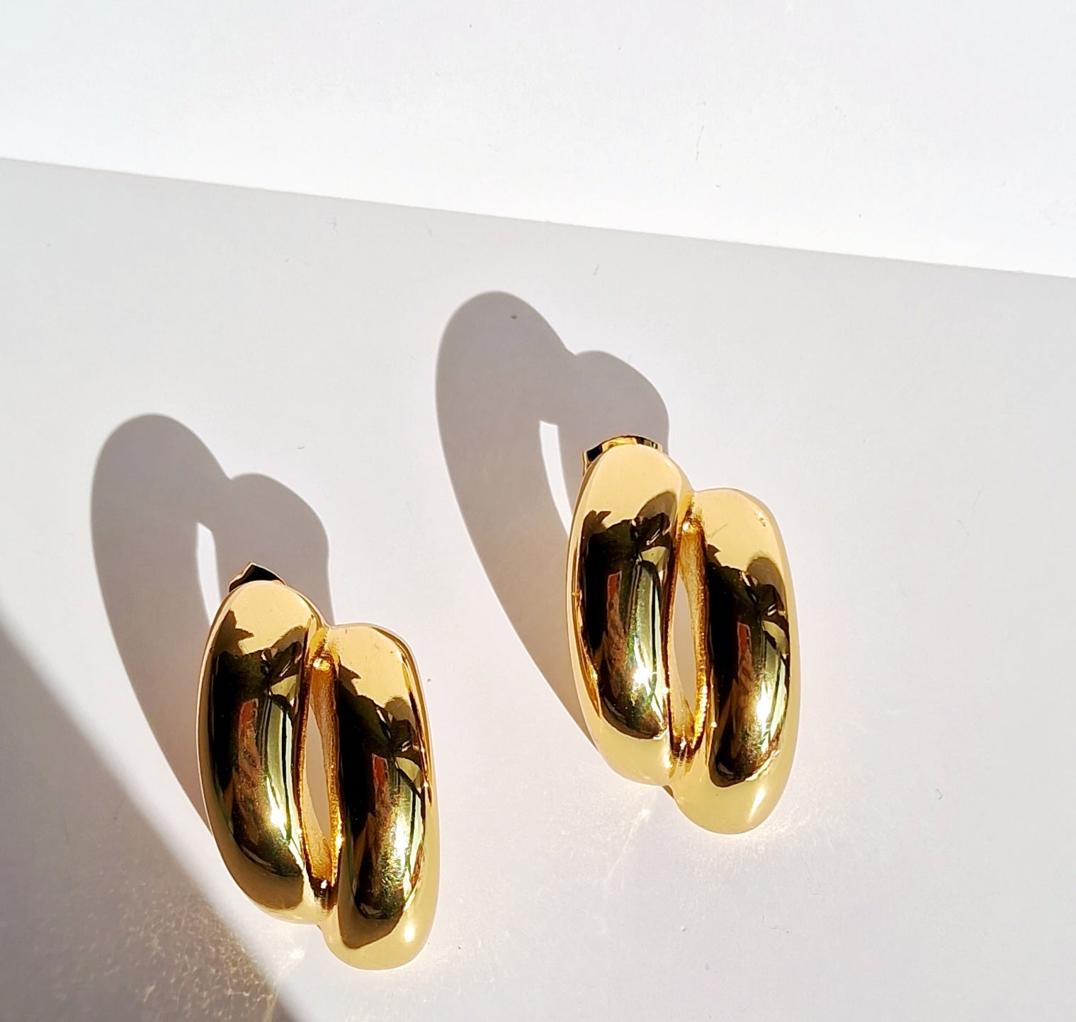 Diana Earrings || 18K Gold-Plated-Step - Up