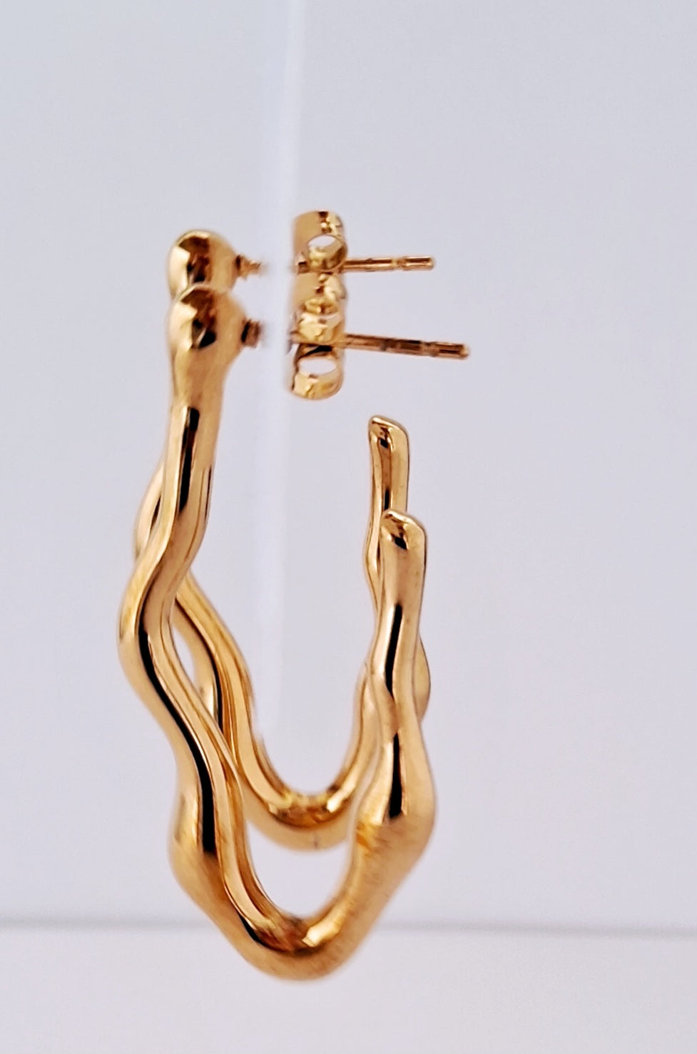 Twisted Drop Earrings | 18K Gold-Plated-Step - Up