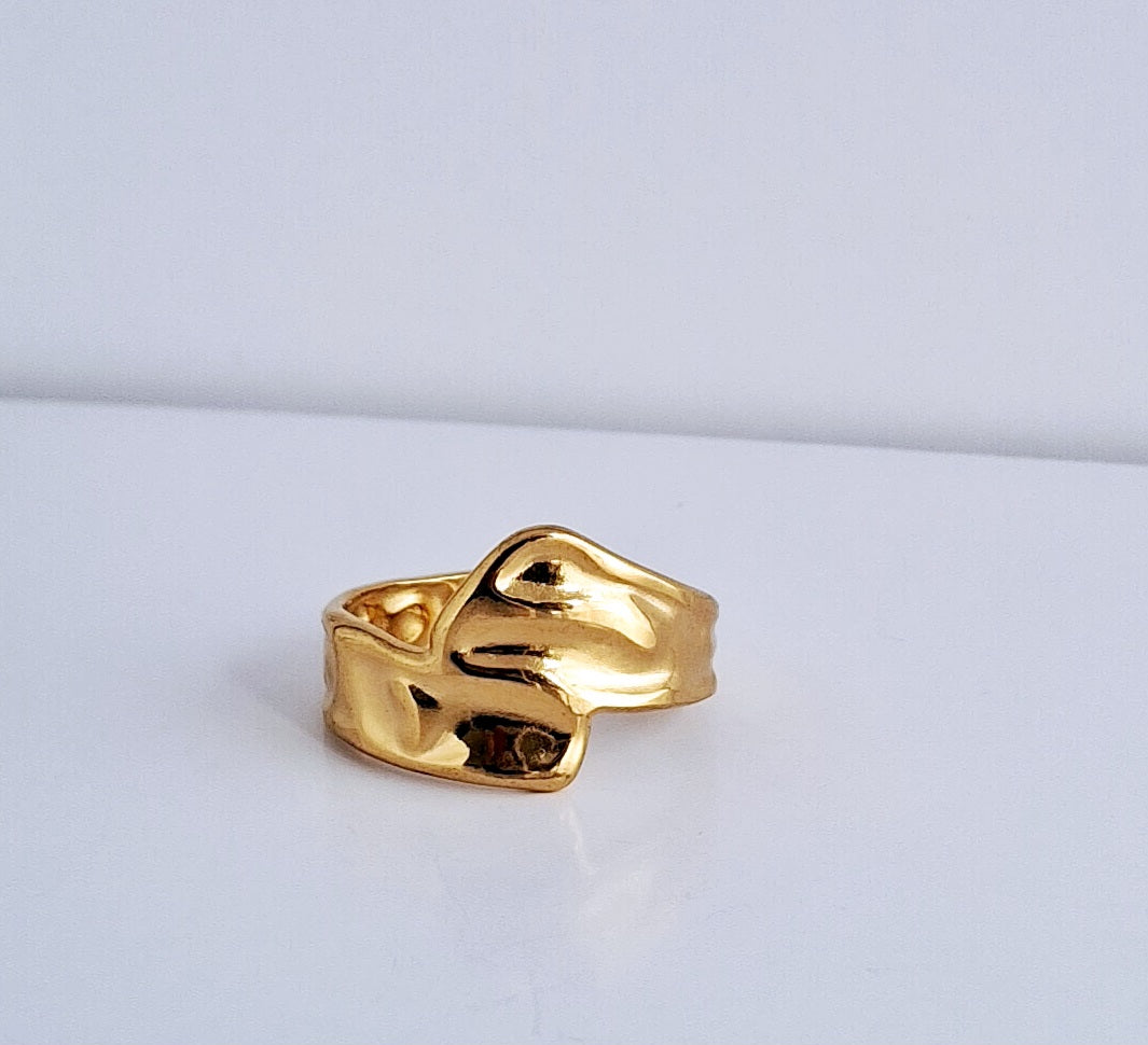 Wrap Around Ring | 18K Gold-Plated-Step - Up