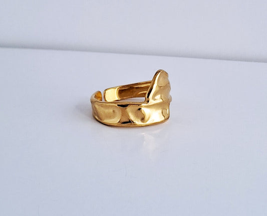 Wrap Around Ring | 18K Gold-Plated-Step - Up